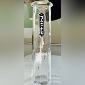 ST-GERMAIN Liqueur 11.75" Glass Cocktail Mixing Pitcher Carafe Made in France